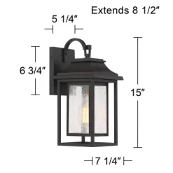 John Timberland Cecile Modern Outdoor Wall Light Fixture Painted Bronze 15" Seeded Clear Glass For Post Exterior Barn Deck House Porch Yard Patio Home -John Timberland GUEST 5635a0c1 cccb 488e ae05 06d67c58f407