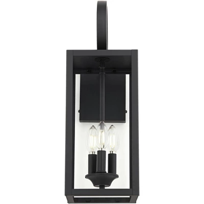 John Timberland Mira Modern Outdoor Wall Light Fixture Flat Black 21 1/2" Clear Glass For Post Exterior Barn Deck House Porch Yard Posts Patio Home 6 John Timberland Mira Modern Outdoor Wall Light Fixture Flat Black 21 1/2" Clear Glass For Post Exterior Barn Deck House Porch Yard Posts Patio Home - Image 4