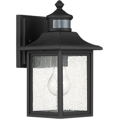 John Timberland Moray Bay Mission Outdoor Wall Light Fixture Black Motion Sensor Dusk To Dawn 11 1/2" Seedy Glass For Post Exterior Barn Deck House 7 John Timberland Moray Bay Mission Outdoor Wall Light Fixture Black Motion Sensor Dusk To Dawn 11 1/2" Seedy Glass For Post Exterior Barn Deck House - Image 5