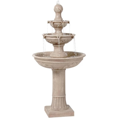 John Timberland Stafford Rustic 3 Tier Cascading Bubbler Outdoor Floor Water Fountain 48" For Yard Garden Patio Home Deck Porch House Exterior Balcony 8 John Timberland Stafford Rustic 3 Tier Cascading Bubbler Outdoor Floor Water Fountain 48" For Yard Garden Patio Home Deck Porch House Exterior Balcony - Image 6