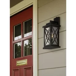 John Timberland Woodland Park Outdoor Wall Light Fixture Black Dusk To Dawn 15" Clear Glass For Post Exterior Barn Deck House Porch Yard Patio Home -John Timberland GUEST 5c16ceed 5a52 4c27 8d87 5695817b6342