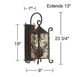 John Timberland Casa Seville Vintage Rustic Outdoor Wall Light Fixture Dark Walnut Scroll 23 3/4" Champagne Hammered Glass For Post Exterior Barn Deck 14 John Timberland Casa Seville Vintage Rustic Outdoor Wall Light Fixture Dark Walnut Scroll 23 3/4" Champagne Hammered Glass For Post Exterior Barn Deck -John Timberland GUEST 5c36ce8e 65ff 47d9 8760 e5a5f2e077d5