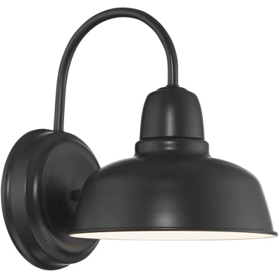 John Timberland Urban Barn Rustic Industrial Farmhouse Outdoor Wall Light Fixtures Set Of 2 Black Gooseneck Arm 11 1/4" For Post Exterior Barn Deck 8 John Timberland Urban Barn Rustic Industrial Farmhouse Outdoor Wall Light Fixtures Set Of 2 Black Gooseneck Arm 11 1/4" For Post Exterior Barn Deck - Image 6