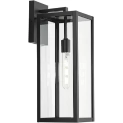 John Timberland Titan Modern Outdoor Wall Light Fixture Mystic Black 20" Clear Glass For Post Exterior Barn Deck House Porch Yard Patio Home Outside -John Timberland GUEST 5ef83809 d388 4019 b362 4e7bd50cce25