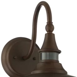John Timberland Gough Rustic Farmhouse Outdoor Barn Light Fixtures Set Of 2 Bronze Dusk To Dawn Motion Sensor Dark Sky 12 1/2" For Post Exterior Deck -John Timberland GUEST 5f0a0f39 d184 4006 ad9e 646fc071dad8