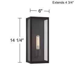 John Timberland Modern Industrial Outdoor Wall Light Fixture Sand Black 14 1/4" Clear Glass For Exterior House Porch Patio Outside 15 John Timberland Modern Industrial Outdoor Wall Light Fixture Sand Black 14 1/4" Clear Glass For Exterior House Porch Patio Outside -John Timberland GUEST 6080c9a4 88fb 45cf ad4b d455a716f9bb