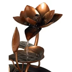 John Timberland Begonia Flowers Modern Zen Cascading Indoor Tabletop Water Fountain 10 1/4" For Table Office Desk Home Bedroom Living Room Relaxation -John Timberland GUEST 60e1ae31 3084 491c 9981 da6bfc4a39b1