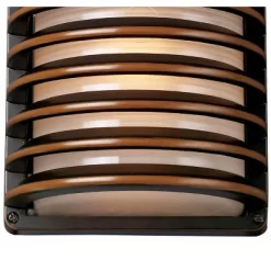 John Timberland Modern Industrial Outdoor Wall Light Fixture Rubbed Bronze Grid 10" Frosted Glass For Post Exterior Barn Deck House Porch Yard Patio -John Timberland GUEST 60ed5161 668c 42c4 94ed 8e33bb4f142f