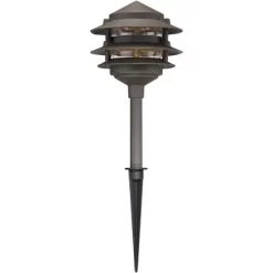 John Timberland Pagoda Bronze 10-Piece Outdoor LED Landscape Lighting Set