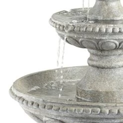 John Timberland Pineapple Modern 3 Tier Cascading Outdoor Floor Water Fountain 44" For Yard Garden Patio Home Deck Porch House Exterior Balcony Roof -John Timberland GUEST 65f8ccfa 9ee8 4e84 aded 45ad9e40cfd6