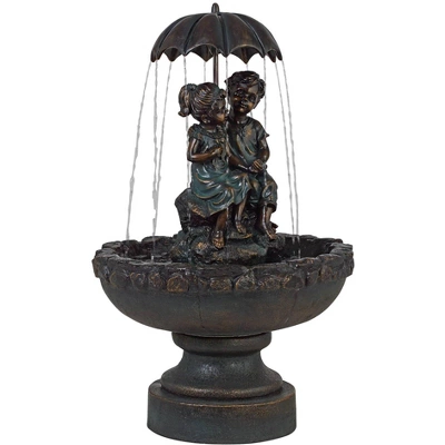 John Timberland Boy And Girl Under Umbrella Modern Outdoor Water Fountain 40" For Yard Garden Patio Home Deck Porch House Exterior Balcony Roof Decor 6 John Timberland Boy And Girl Under Umbrella Modern Outdoor Water Fountain 40" For Yard Garden Patio Home Deck Porch House Exterior Balcony Roof Decor - Image 4