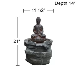 John Timberland Rustic Zen Buddha Outdoor Floor Water Fountain With Light LED 21" High Sitting For Yard Garden Patio Deck Home 13 John Timberland Rustic Zen Buddha Outdoor Floor Water Fountain With Light LED 21" High Sitting For Yard Garden Patio Deck Home -John Timberland GUEST 6778ee9c cbf0 4f86 a1c8 ac1215b095d1