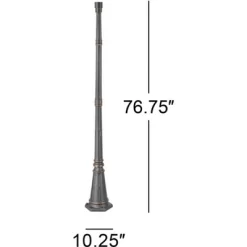 John Timberland Hepworth Vintage Rustic Outdoor Post Light And Cap Base Veranda Bronze 76 3/4" For Post Exterior Barn Deck House Porch Yard Patio Home -John Timberland GUEST 69f00ce2 6f88 4b39 8ed0 83a74216f5b1