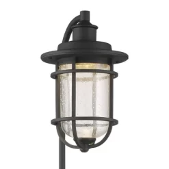 John Timberland Markham 26 1/2" High Textured Black LED Path Lights Set Of 2