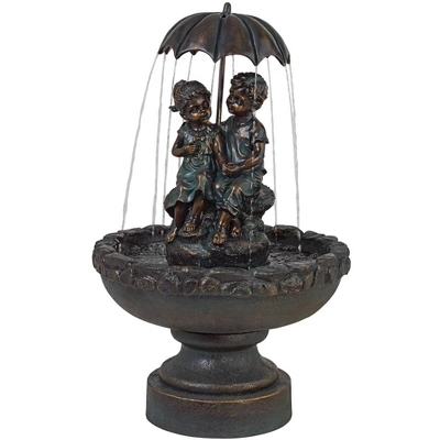 John Timberland Boy And Girl Under Umbrella Modern Outdoor Water Fountain 40" For Yard Garden Patio Home Deck Porch House Exterior Balcony Roof Decor 8 John Timberland Boy And Girl Under Umbrella Modern Outdoor Water Fountain 40" For Yard Garden Patio Home Deck Porch House Exterior Balcony Roof Decor - Image 6