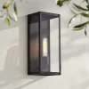 John Timberland Modern Industrial Outdoor Wall Light Fixture Sand Black 14 1/4" Clear Glass For Exterior House Porch Patio Outside -John Timberland GUEST 735cd3d5 52d9 447b 994a c3b9074e4c7c