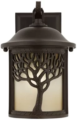 John Timberland Mission Outdoor Wall Light Fixture Bronze Tree Motif 12 1/4" Amber Glass Lantern For Exterior House Porch Patio 14 John Timberland Mission Outdoor Wall Light Fixture Bronze Tree Motif 12 1/4" Amber Glass Lantern For Exterior House Porch Patio -John Timberland GUEST 76053de8 741c 4209 b6a1 0a65a5779ccd