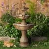 John Timberland Arosco Rustic 3 Tier Basin Outdoor Floor Water Fountain With LED Light 43" For Yard Garden Patio Home Deck Porch Exterior Balcony Roof -John Timberland GUEST 79029bca 6769 445e 8e22 b44b41b7ec17