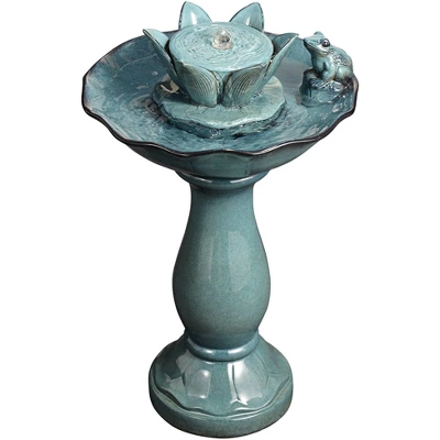 John Timberland Pleasant Pond Modern Bubbler Lotus Flower Outdoor Floor Water Fountain 25 1/4" For Yard Garden Patio Deck Porch House Exterior 6 John Timberland Pleasant Pond Modern Bubbler Lotus Flower Outdoor Floor Water Fountain 25 1/4" For Yard Garden Patio Deck Porch House Exterior - Image 4