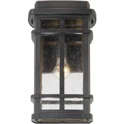 John Timberland Neri Mission Outdoor Wall Light Fixture Oil Rubbed Bronze 16" Clear Seedy Glass For Post Exterior Barn Deck House Porch Yard Patio -John Timberland GUEST 7bae20c0 8c06 486c 8c68 e7dfdc138665