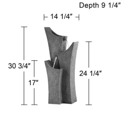 John Timberland Exton Modern Zen Cascading Arched Outdoor Floor Water Fountain 30 3/4" For Yard Garden Patio Home Deck Porch House Exterior Balcony -John Timberland GUEST 7ccd9886 3733 472e a064 0a9ceba2b19d