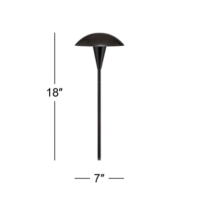 John Timberland Grant 18" High Black LED Mushroom Path Lights Set Of 2 9 John Timberland Grant 18" High Black LED Mushroom Path Lights Set Of 2 - Image 7