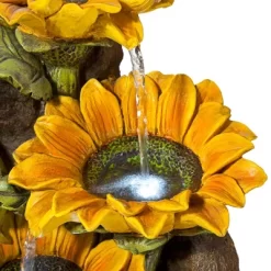 John Timberland Garden Fairy With Sunflowers Modern Cascading Outdoor Floor Water Fountain With LED Light 26" For Yard Garden Patio Home Deck Porch 14 John Timberland Garden Fairy With Sunflowers Modern Cascading Outdoor Floor Water Fountain With LED Light 26" For Yard Garden Patio Home Deck Porch -John Timberland GUEST 7f926430 2177 4fb5 b7e9 7a9e407323b0