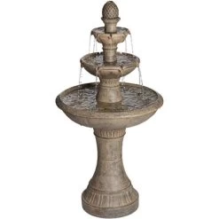 John Timberland Louvre Rustic 3 Tier Cascading Outdoor Floor Water Fountain With LED Light 44" For Yard Garden Patio Home Deck Porch Exterior Balcony 17 John Timberland Louvre Rustic 3 Tier Cascading Outdoor Floor Water Fountain With LED Light 44" For Yard Garden Patio Home Deck Porch Exterior Balcony -John Timberland GUEST 82516602 9b7c 4822 81a1 b3ddb4b22c65
