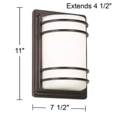 John Timberland Habitat Modern Outdoor Wall Light Fixture Rubbed Bronze 11" Opal Glass Shade For Post Exterior Barn Deck House Porch Yard Posts Patio -John Timberland GUEST 828db1d9 4253 4dcb 8b76 d32512afc589