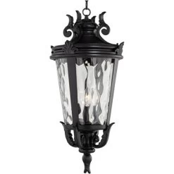 John Timberland Casa Marseille Rustic Outdoor Hanging Light Black Scroll 26 1/4" Clear Water Glass Damp Rated For Post Exterior Barn Deck House Porch 10 John Timberland Casa Marseille Rustic Outdoor Hanging Light Black Scroll 26 1/4" Clear Water Glass Damp Rated For Post Exterior Barn Deck House Porch -John Timberland GUEST 85156691 a172 4a3f ac09 0e9689957f62