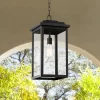 John Timberland Eastcrest Modern Outdoor Hanging Light Textured Black 21 1/2" Clear Glass For Post Exterior Barn Deck House Porch Yard Patio Outside -John Timberland GUEST 8608bdd5 98b2 409d bb0e e3a019235c0a