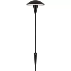 John Timberland Large Mushroom 18" High Black Low Voltage LED Path Light -John Timberland GUEST 881067be 2482 4528 98cd fa15ff85d028