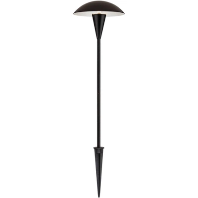 John Timberland Grant 18" High Black LED Mushroom Path Lights Set Of 2 5 John Timberland Grant 18" High Black LED Mushroom Path Lights Set Of 2 - Image 3