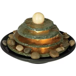 John Timberland Pyramid Rustic Zen 4 Tier Pyramid Indoor Tabletop Water Fountain With Light 10" For Table Office Desk Bedroom Living Room Relaxation 10 John Timberland Pyramid Rustic Zen 4 Tier Pyramid Indoor Tabletop Water Fountain With Light 10" For Table Office Desk Bedroom Living Room Relaxation -John Timberland GUEST 88cca3b3 0f7f 4403 a4df b0ab13973afa