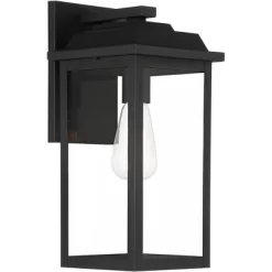John Timberland Eastcrest Modern Outdoor Wall Light Fixture Textured Black 15 1/4" Clear Glass Panels For Post Exterior Barn Deck House Porch Yard -John Timberland GUEST 8acbdf59 f87a 4fd2 8cae eeff27640eb1