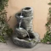 John Timberland Zen Outdoor Floor Water Fountain With Light LED 22" High 4 Tiered Cascading Rock For Yard Garden Patio Deck Home -John Timberland GUEST 906dbeca 47fd 4199 9a29 c991c2b75cf9