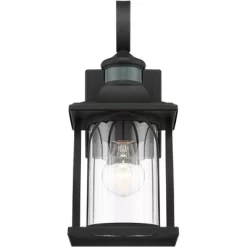 John Timberland Adaes Mission Outdoor Wall Light Fixture Textured Black Motion Sensor 14 1/4" Clear Glass For Post Exterior Barn Deck House Porch Yard -John Timberland GUEST 918efd56 a005 4bf3 a9de 73576d2fd384