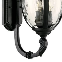 John Timberland Bellagio Vintage Rustic Outdoor Wall Light Fixture Textured Black Upbridge 21" Clear Hammered Glass For Post Exterior Barn Deck House -John Timberland GUEST 932de390 023e 48a6 85af 7bf1268cead9