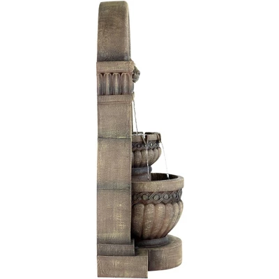 John Timberland Roman Outdoor Floor Water Fountain With Light LED 50" High 2-Tier Lion Face For Yard Garden Patio Deck Home 9 John Timberland Roman Outdoor Floor Water Fountain With Light LED 50" High 2-Tier Lion Face For Yard Garden Patio Deck Home - Image 7