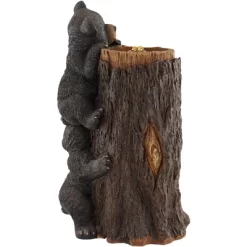 John Timberland Bears On Log Rustic Lodge Bubbler Outdoor Floor Water Fountain With LED Light 28 1/2" For Yard Garden Patio Home Deck Porch Exterior -John Timberland GUEST 95a2b03c 4afe 4684 8a74 796308cabe90
