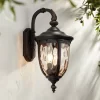 John Timberland Bellagio Vintage Rustic Outdoor Wall Light Fixture Bronze Downbridge 20 1/2" Champagne Hammered Glass For Post Exterior Barn House -John Timberland GUEST 96602f08 017b 477b 9383 d0343ecf6846