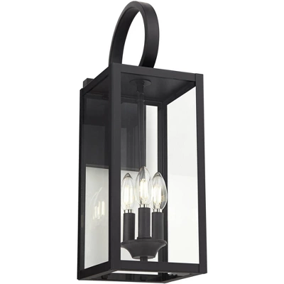 John Timberland Mira Modern Outdoor Wall Light Fixture Flat Black 21 1/2" Clear Glass For Post Exterior Barn Deck House Porch Yard Posts Patio Home 7 John Timberland Mira Modern Outdoor Wall Light Fixture Flat Black 21 1/2" Clear Glass For Post Exterior Barn Deck House Porch Yard Posts Patio Home - Image 5