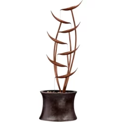 John Timberland Tiered Copper Leaves Modern Cascading Tiered Leaves Outdoor Floor Water Fountain 41" For Yard Garden Patio Deck Porch Balcony Roof -John Timberland GUEST 96c5bce1 fac1 472f ab8c ac5f1467789d