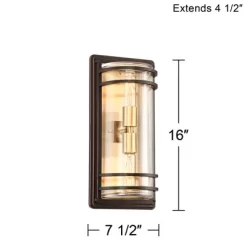 John Timberland Habitat Modern Outdoor Wall Light Fixture Bronze Warm Brass 16" Clear Glass For Post Exterior Barn Deck House Porch Yard Patio Home 17 John Timberland Habitat Modern Outdoor Wall Light Fixture Bronze Warm Brass 16" Clear Glass For Post Exterior Barn Deck House Porch Yard Patio Home -John Timberland GUEST 978ac714 ca73 4385 b6c7 53785b922f1c