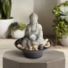 John Timberland Zen Buddha Indoor Tabletop Water Fountain With Light LED 10" High Sitting For Table Desk Office Relaxation -John Timberland GUEST 98c355f7 0fed 4f7b b43c f90ede434322
