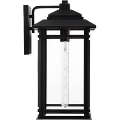 John Timberland North House Mission Outdoor Wall Light Fixture Matte Black Metal 19" Clear Glass For Post Exterior Barn Deck House Porch Yard Patio -John Timberland GUEST 9be3aa87 16ba 4092 91d5 19e3f94acc83