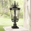 John Timberland Casa Marseille Vintage Outdoor Post Light Textured Black With Pier Mount 29" Clear Hammered Glass For Exterior Barn Deck House Porch -John Timberland GUEST 9ca9589e 079e 44d0 927e 9a1af422f174