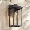 John Timberland Eastcrest Modern Outdoor Wall Light Fixture Textured Black 15 1/4" Clear Glass Panels For Post Exterior Barn Deck House Porch Yard -John Timberland GUEST a0df9dfb 78a2 43d1 86a8 93608a3ee206