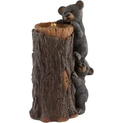 John Timberland Bears On Log Rustic Lodge Bubbler Outdoor Floor Water Fountain With LED Light 28 1/2" For Yard Garden Patio Home Deck Porch Exterior -John Timberland GUEST a210834c 3f14 44bc 9ffc 3802265baeec