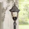 John Timberland Bellagio Rustic Farmhouse Outdoor Post Light Fixture Veranda Bronze 24 1/2" Champagne Hammered Glass For Exterior Barn Deck House Home -John Timberland GUEST a4b45c83 e32f 4e7b 9803 5135c8d58961